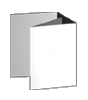 Hochglanz-UV-Lack Faltblatt, gefalzt auf DIN A5, 8-seiter (Wickelfalz)