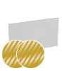 Visitenkarten quer 5/0 farbig 90 x 50 mm mit beidseitig partieller UV-Lackierung <br>einseitig bedruckt (CMYK 4-farbig + 1 Gold-Sonderfarbe)
