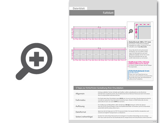 Product Bild faltblatt__gefalzt_auf_din_a7__vertikaler_sonderwickelfalz__16-seitig